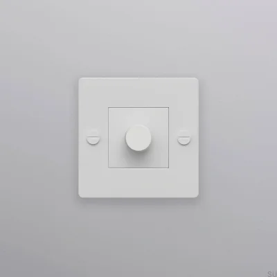 LED Cross 1G 250W Stål Vit Europeisk Standarddimmer utan logotyp