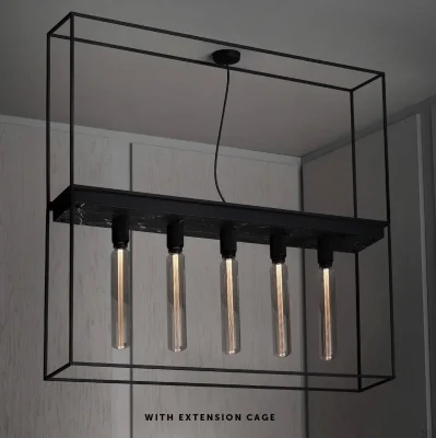 Caged Cross 5.0 Taklampa Stål Svart Marmor