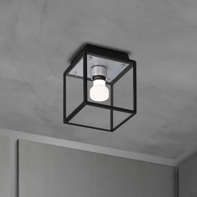 Caged Wet S stål taklampa i silver