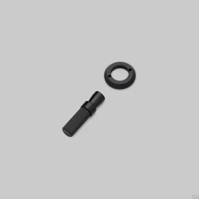 Dekorationsset för Detail Linear Steel Black-strömbrytaren