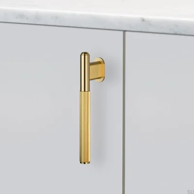 L-Bar Linear 125 Mässing Möbelhandtag