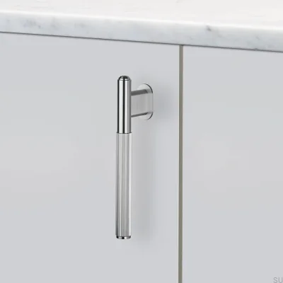 L-Bar Linear 125 Stål Silver Möbelhandtag