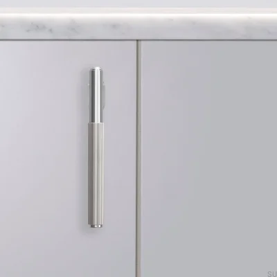 L-Bar Linear 125 Stål Silver Möbelhandtag
