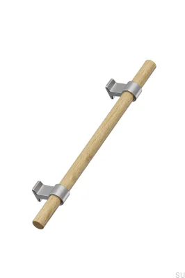 Bond Wood 160 Trä Ek Silver Avlångt Möbelhandtag