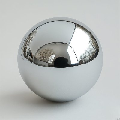 Möbelknopp Ball 60 Stål Silver Polerad