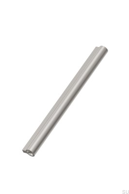 Lucente 224 avlångt möbelhandtag, aluminium, matt silver