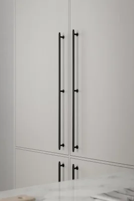 Villa Long 640 Aluminium Mattsvart Avlångt Möbelhandtag
