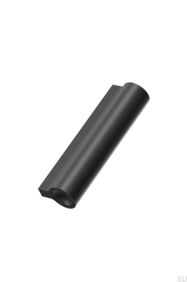 Lucente 64 avlångt möbelhandtag, aluminium, mattsvart