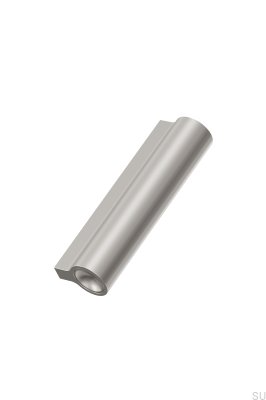 Lucente 64 avlångt möbelhandtag, aluminium, matt silver