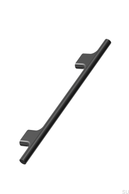 Koupe 128 avlångt möbelhandtag, aluminium, mattsvart