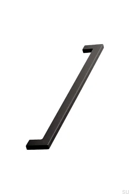 Platt 256 avlångt möbelhandtag, metall, svart