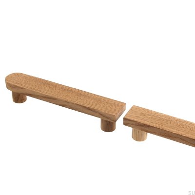 Basic Halvrund 128 Ek Hård Olja Möbelhandtag, Färglös, Halvmatt
