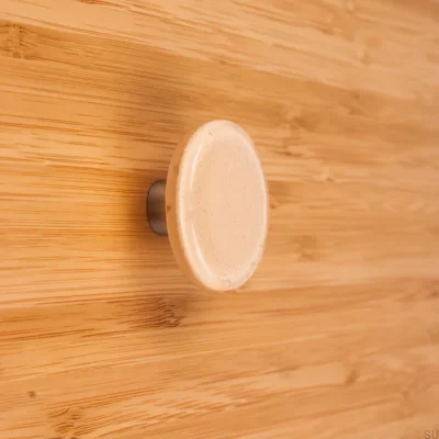 Rund möbelknopp 30 Glas Beige
