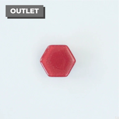 Hexagon Glas möbelknopp Hallon