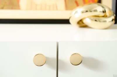 Möbelknopp Dot 30 Polerad mässing Omålad