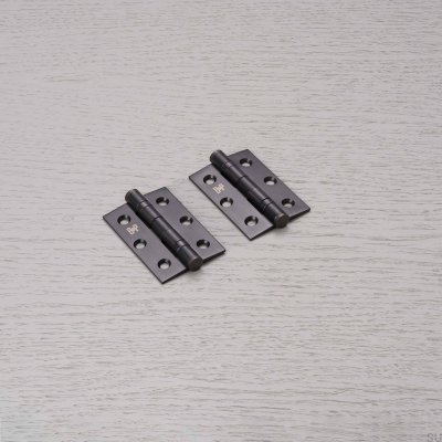 Gångjärn för dörr 76 x 51 x 2 mm mässing bränd brons (set om 2)