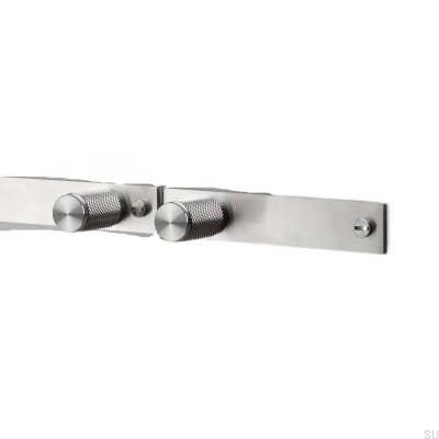 Möbelknopp med bricka Kryssbricka 20 Stål Silver (set om 2)