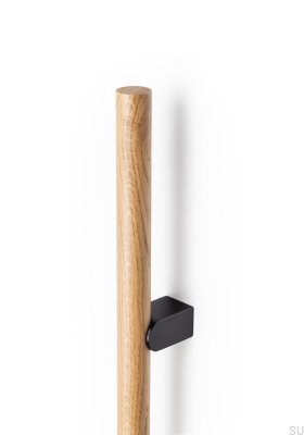 Kumo Wood Big 320 Träek Dubbelsidigt Möbelhandtag med Svart Titan Aluminium