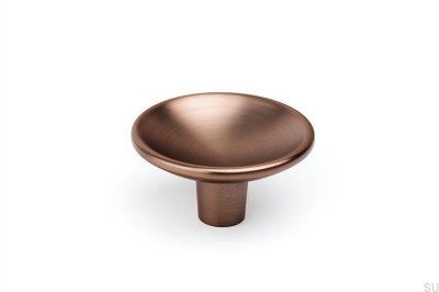 Disc 50 Möbelknopp, Metall, Borstad Brun