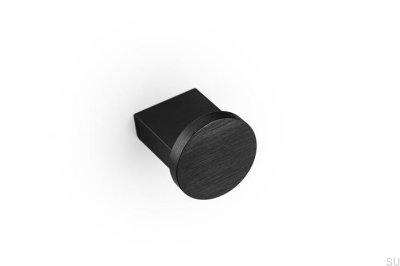 Nexx 25 Möbelknopp i Aluminium, Borstad Svart