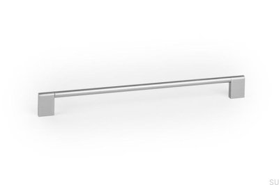 Nexx 256 Aluminium Borstad Silver Avlångt Möbelhandtag