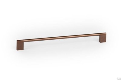 Nexx 256 Aluminium Brunt Borstat Avlångt Möbelhandtag