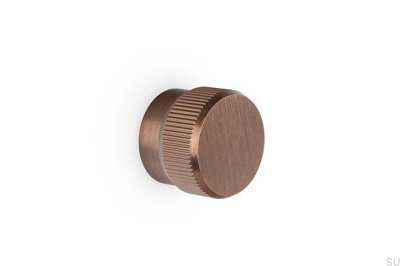 Brooklyn Big 40 möbelknopp i aluminium, borstad brun
