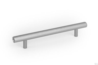 Boto 160 avlångt möbelhandtag, borstad silverfärgad aluminium