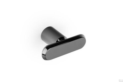 T-Bar Fase 52 Aluminium Möbelknopp, Svart Titan, Polerad PVD