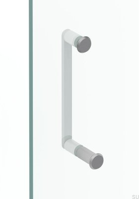 Fase 23 Aluminium Silver Borstad Duschdörrknopp