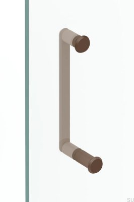 Fase 23 Aluminium borstad brun duschdörrknopp