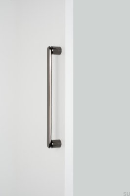 Enkelsidigt avlångt möbelhandtag Fase Big 320 Aluminium Svart Titan Polerad PVD