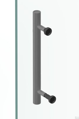 Boto 18 Duschdörrknopp Aluminium Borstad Svart