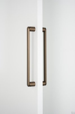 Fase Big 320 dubbelsidigt avlångt möbelhandtag, Aluminium, Brun, Borstad