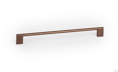 Nexx 256 Aluminium Brunt Borstat Avlångt Möbelhandtag