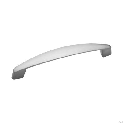 Avlångt möbelhandtag 44324 128 Silver Borstad