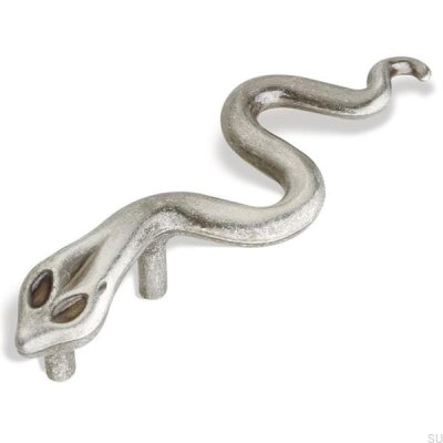 Avlångt möbelhandtag Orm Snake Antiksvart