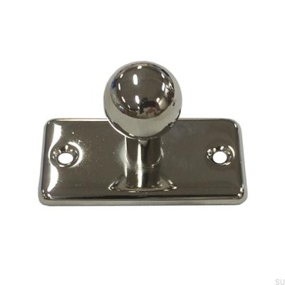 Möbelknopp med bas 5320 Polerad nickel