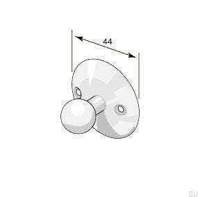 Möbelknopp med bas 5319 Polerad nickel