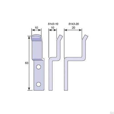 Handtag med spärr för fönster 5143 20 Polerad nickel