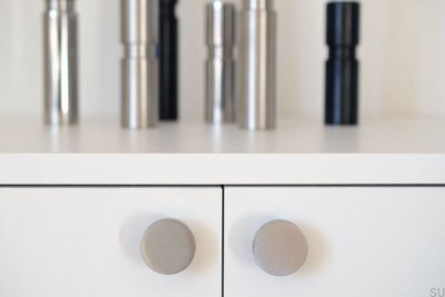 Möbelknopp Dot 30 Borstat rostfritt stål