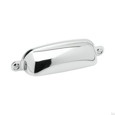 Newport Shell Möbelhandtag 96 Silver Polerad Nickel