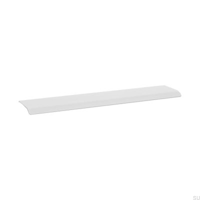 Curve 128 kant möbelhandtag, aluminium vit