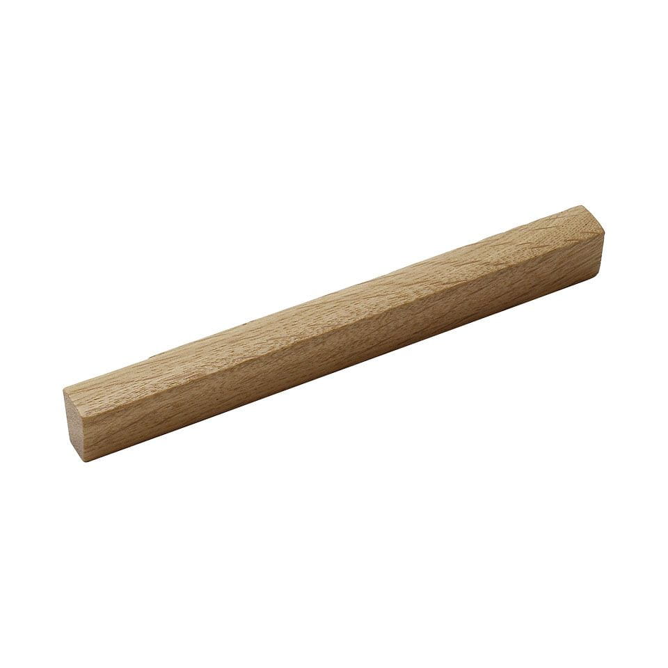 Zdjęcie produktowe uchwytu podłużnego z serii A16 z drewna od Beslag Design