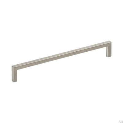 Långt möbelhandtag Soft 192 Borstat silver