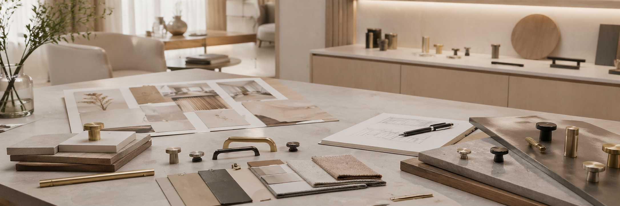 Scandinavian Handles detaljer, prover och material